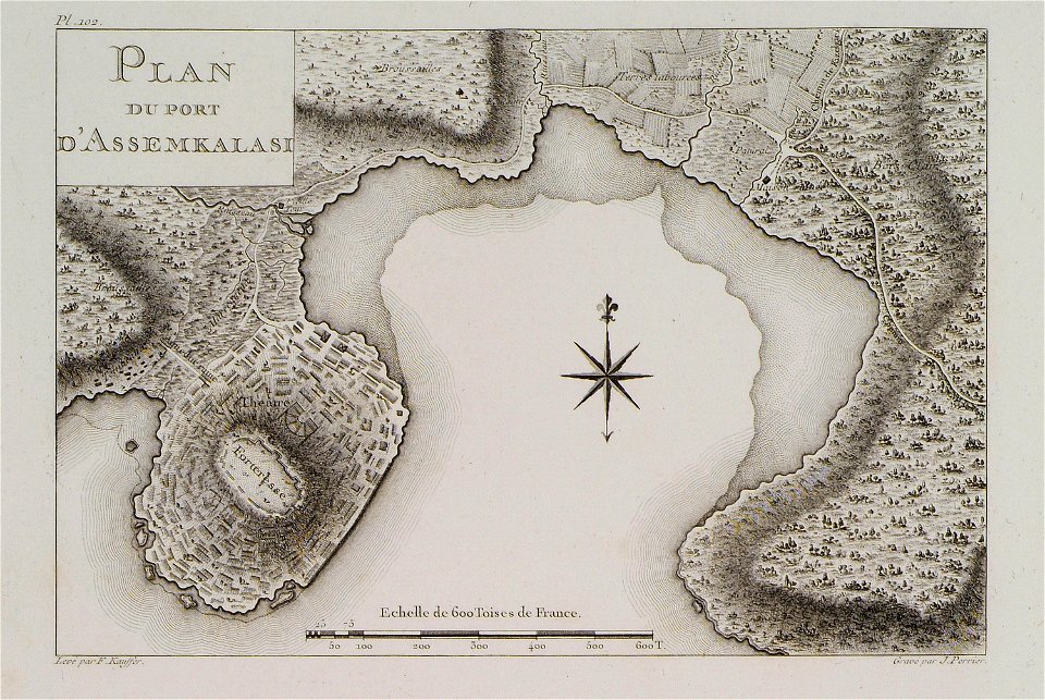 Plan du port d'Assemkalasi - Choiseul-gouffier Gabriel Florent Auguste De - 1782