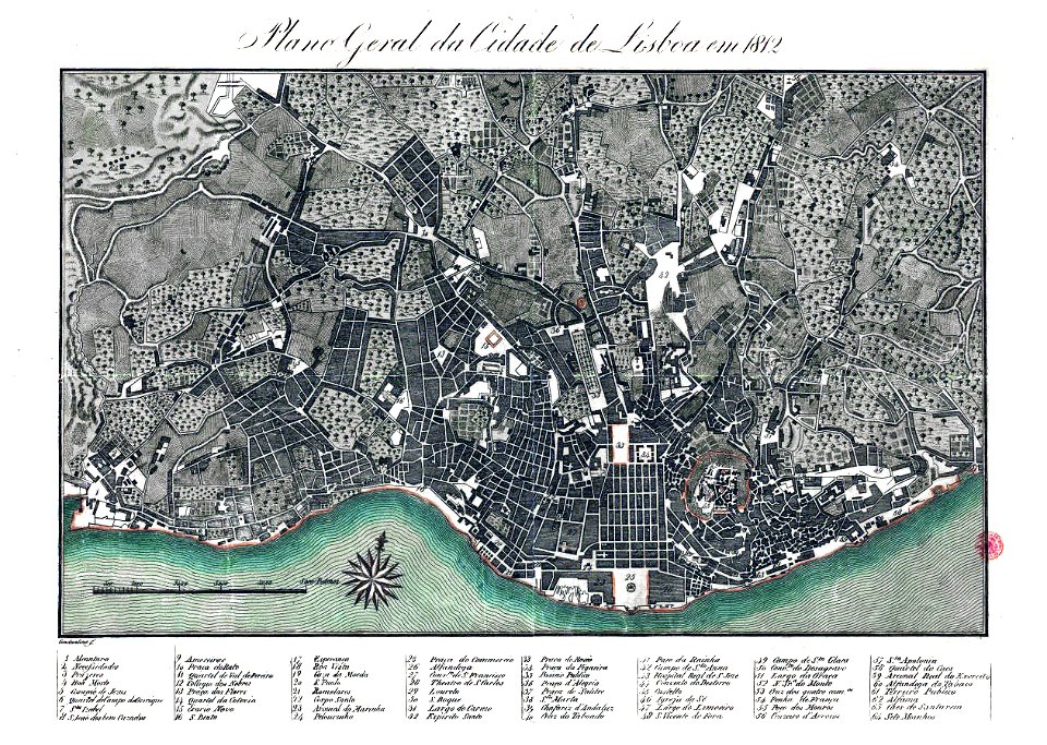 Plano geral da cidade de Lisboa em 1812
