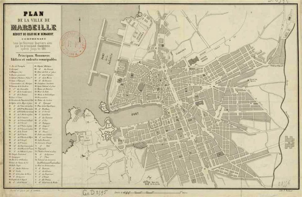 PLAN DEMAREST 1851