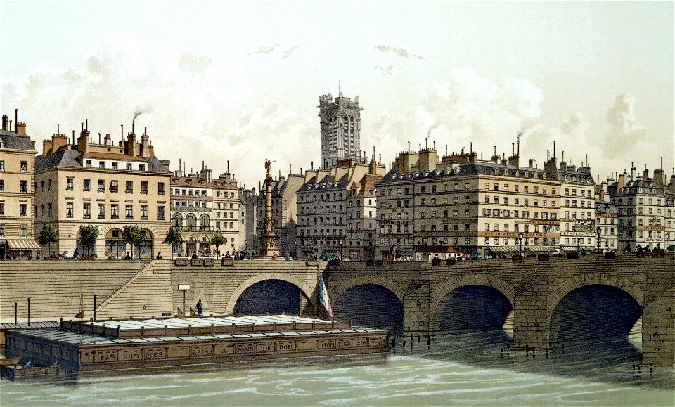 Place du Châtelet et Pont au Change, 1830