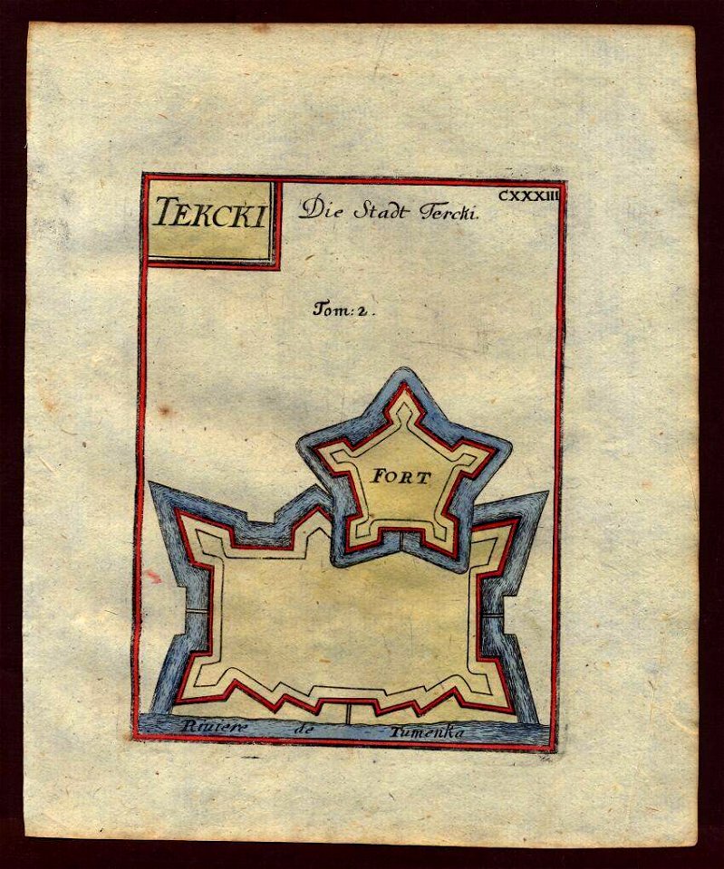 Plan of Tercki, on the Tumenka River, 1719