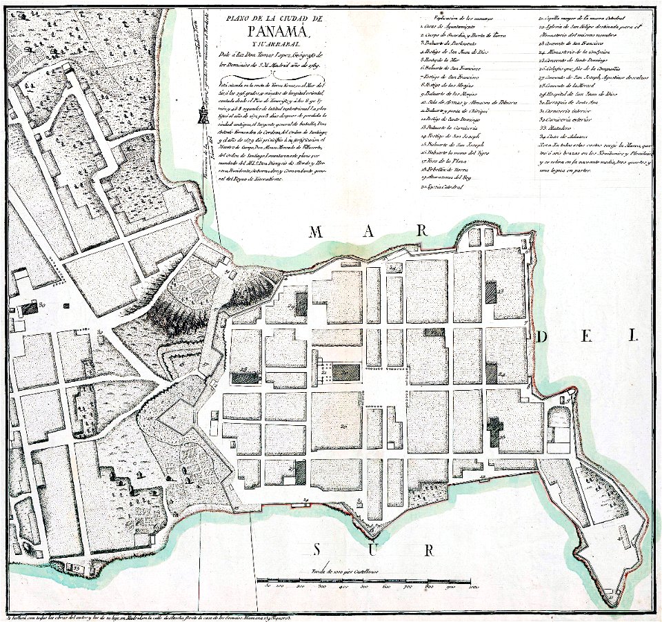Plano Panamá 1789