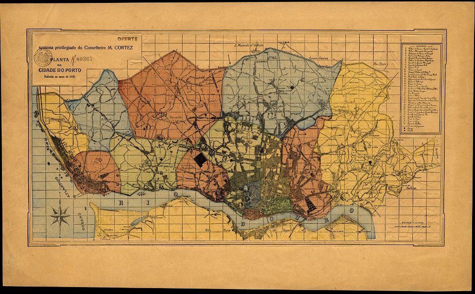 Planta da cidade do Porto 1903 Cortes