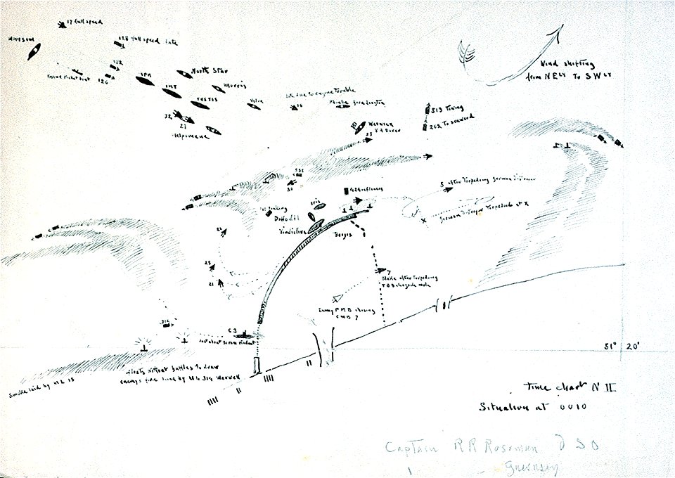 Plan of the Zeebrugge Raid, 23 April 1918 RMG PV1015