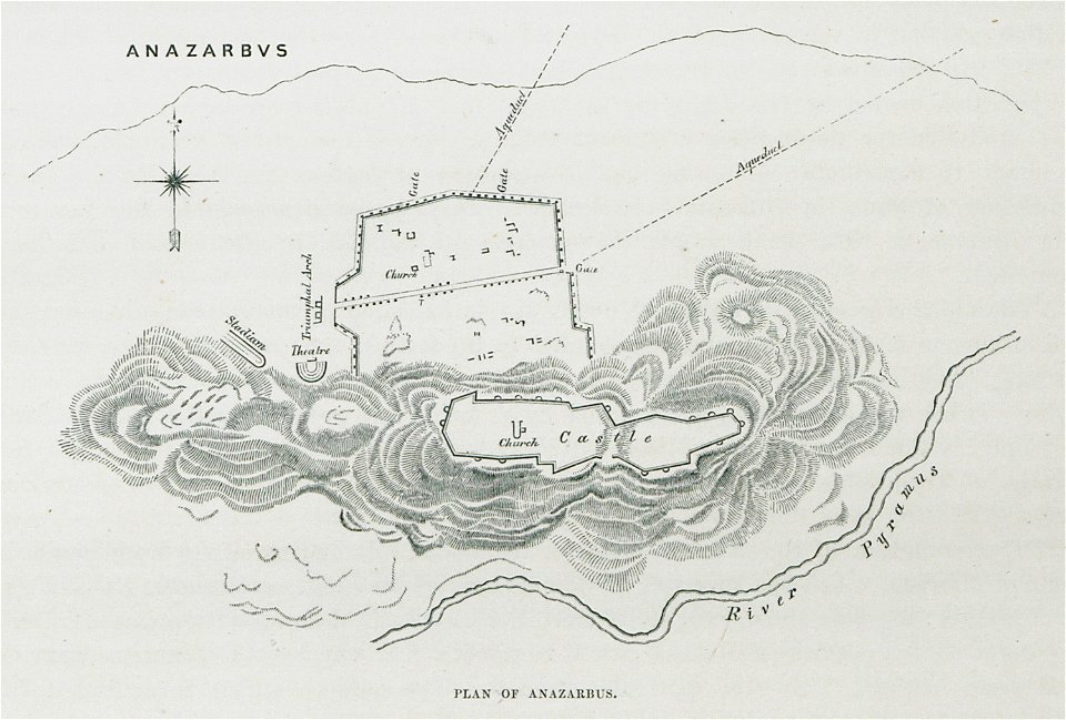 Plan of Anazarbus - Texier Charles - 1864