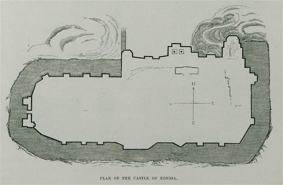 Plan of the Castle of Edessa - Texier Charles - 1864