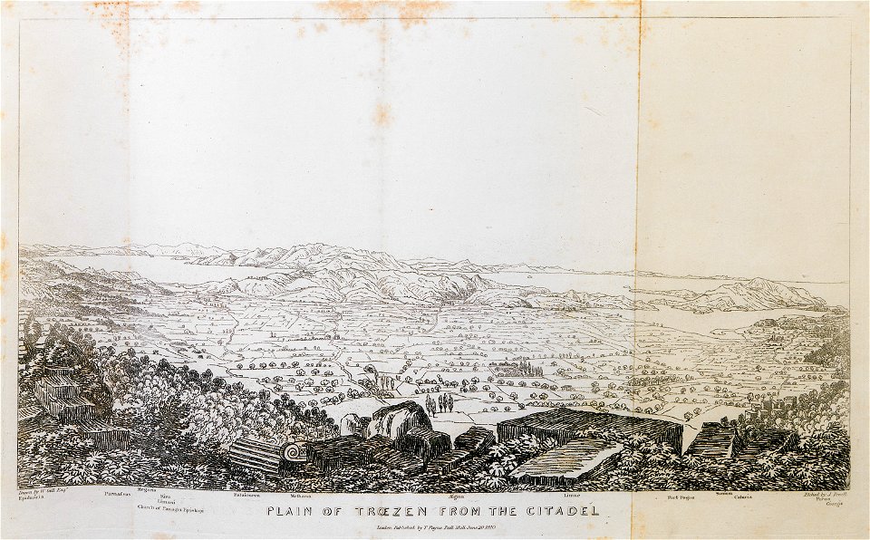 Plan of Troezen from the Citadel - Gell William - 1810