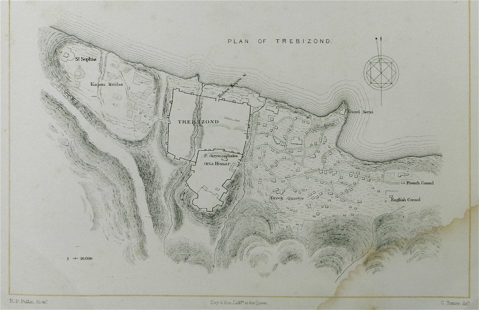 Plan of Trebizond - Texier Charles - 1864