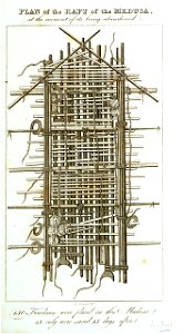 Plan of the Raft of the Medusa - at the moment of its being abandoned RMG PU6114