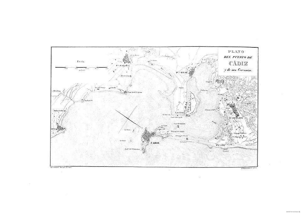 Plano puerto Cádiz