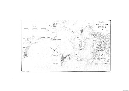 Plano puerto Cádiz
