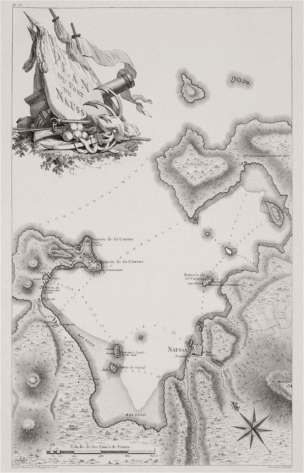Plan du port de Naussa - Choiseul-gouffier Gabriel Florent Auguste De - 1782