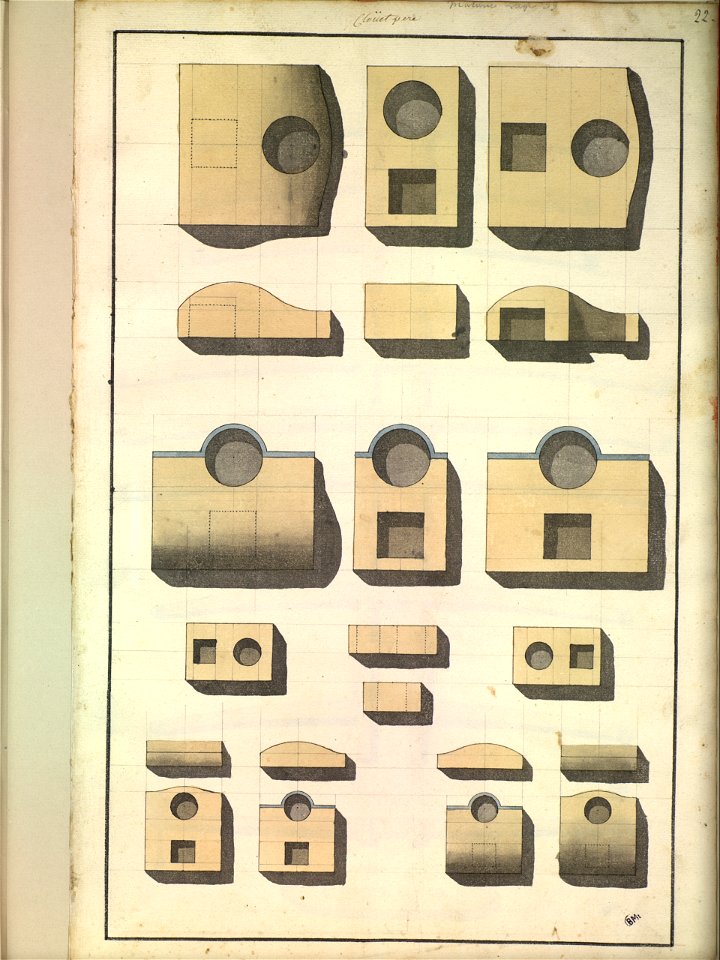 Plans d'éléments de mâture XVIIIè siècle 17