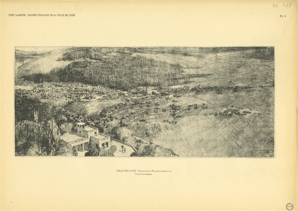 Planche 05. — Ville de Lyon - sanatorium franco-americain vue d'ensemble