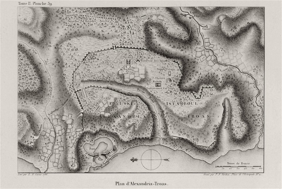 Plan d'Alexandria-Troas - Choiseul-gouffier Gabriel Florent Auguste De - 1822
