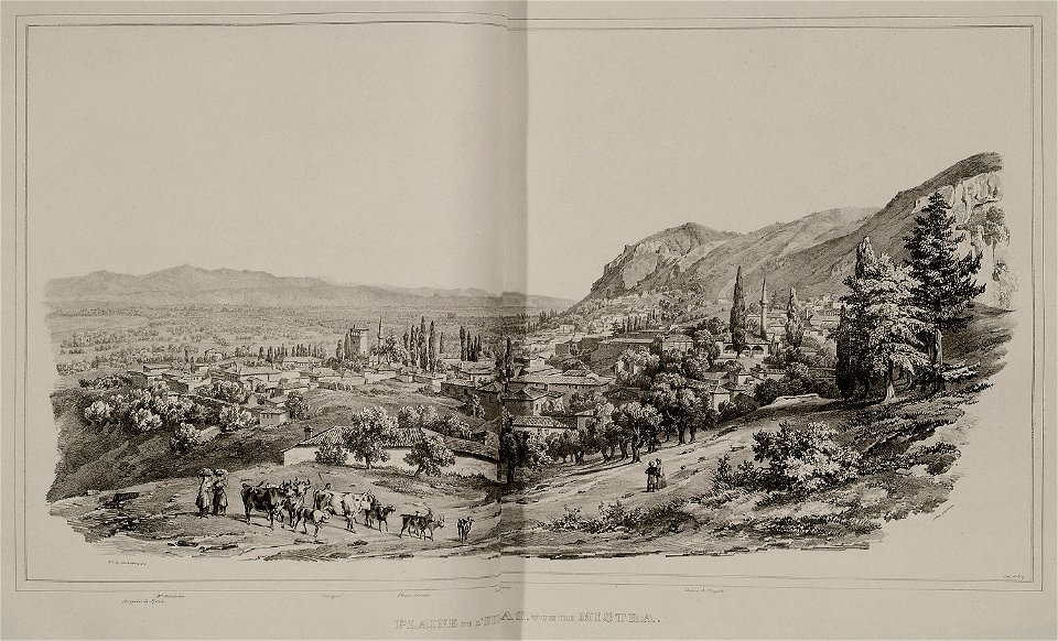 Plaine de l'Eurotas Vue de Mistra - Stackelberg Otto Magnus Von - 1834