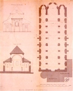 Plan de l'abbatiale de Saint-Jean-Saverne