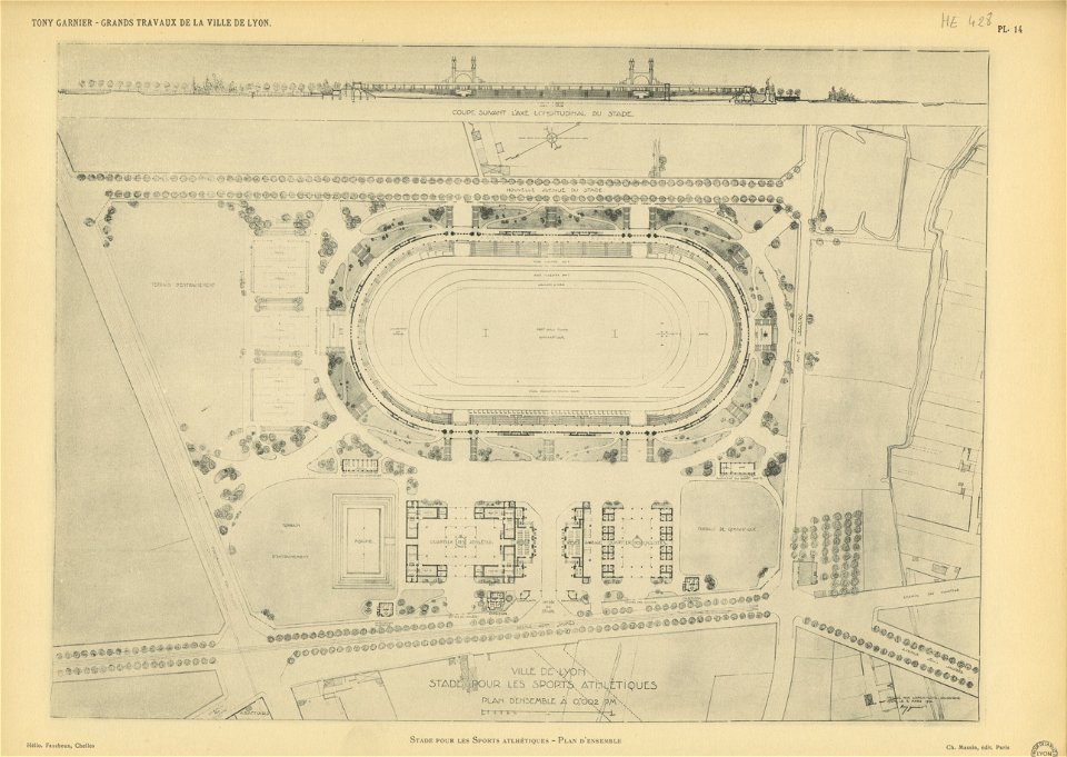 Planche 14. — Stade pour les sports athlétiques