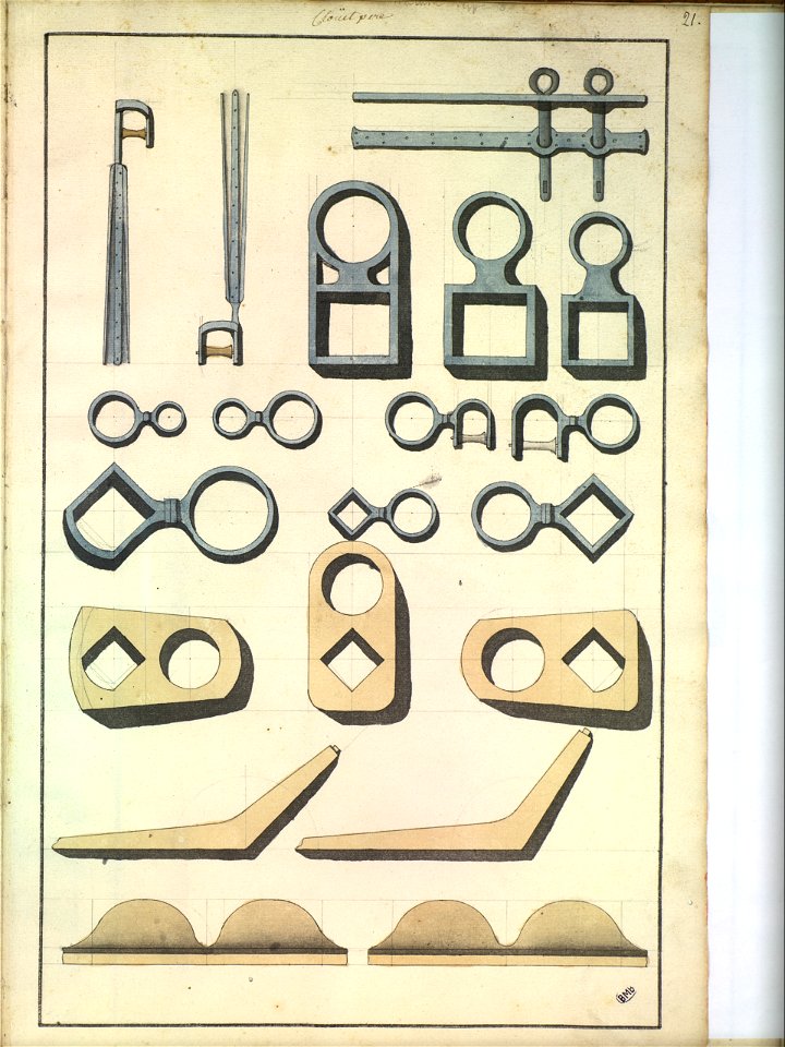 Plans d'éléments de mâture XVIIIè siècle 16