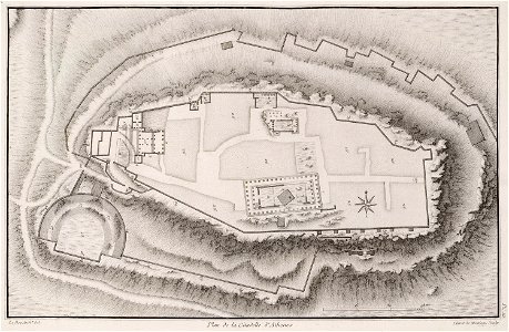 Plan de la citadelle d'Athenes - Le Roy Julien David - 1770