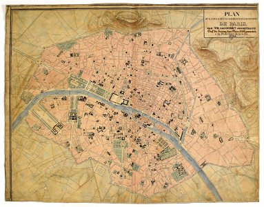 Plan de la ville, des faubourgs et des monuments de Paris par Th. Jacoubet, 1834 02 - Paris Musées