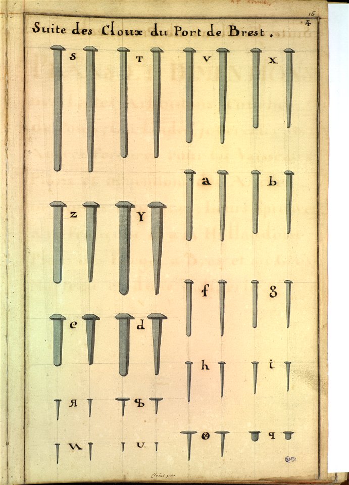 Plans des clous du port de Brest 1763 (3)