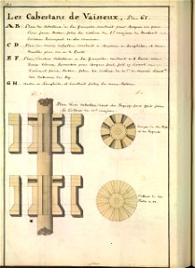 Plans d'un cabestan