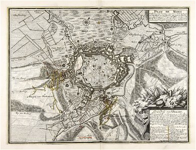 Plan de Mons ville capitale du Haynaut et tres Forte tant... - CBT 6625921