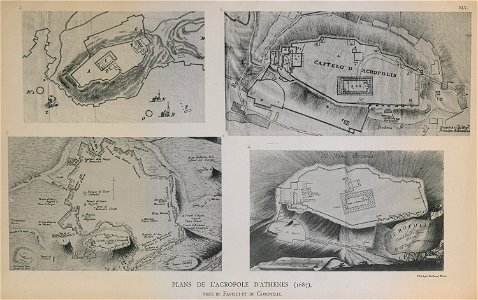 Plans de l'Acropole d'Athènes (1687), tirés de Fanelli et de Coronelli - Omont Henri Auguste - 1898