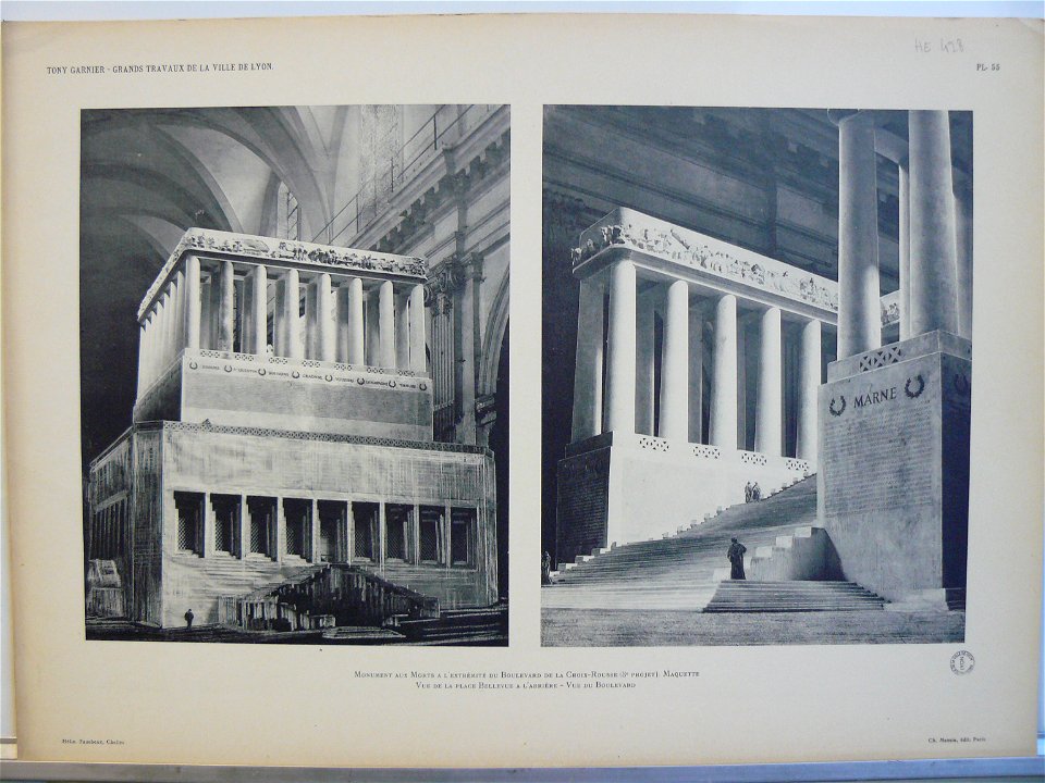 Planche 55. — Monument aux Morts à l’extrémité du boulevard de la Croix-Rousse