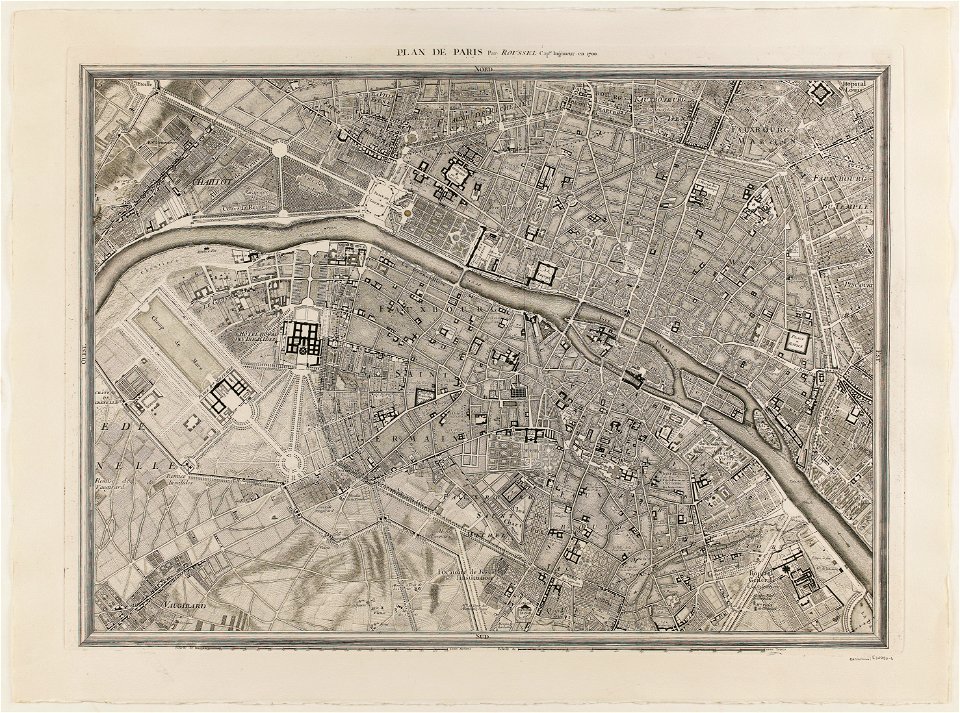 Plan de Roussel (édition de 1844) feuille 5-9 (02) - Paris Musées