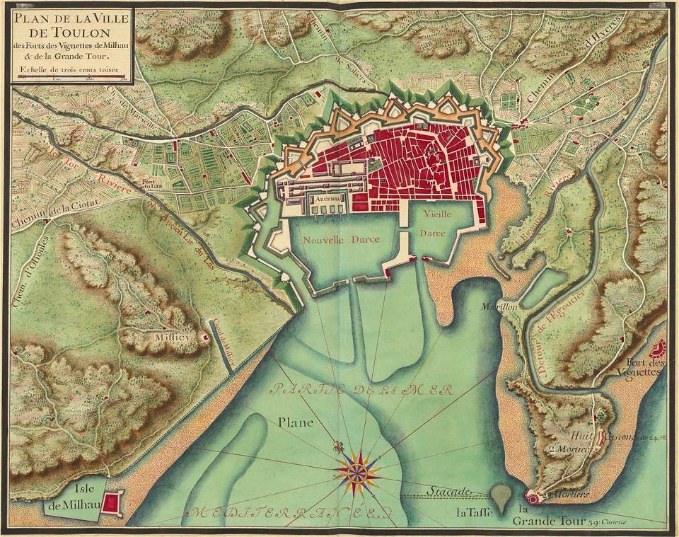 Plan de Toulon et de son arsenal en 1700