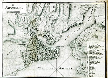 Plan de Constantinople Par MBarabé dessinateur geographe - Castellan Antoine-laurent - 1811