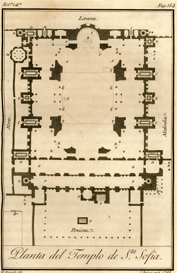 Planta del Templo de Sta Sofía - Moreno José - 1790