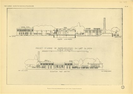 Planche 30. — Projet d’une usine de pasteurisation du lait à Lyon
