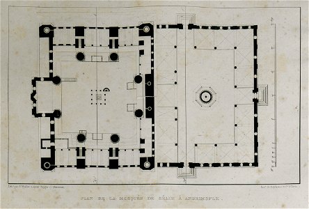 Plan de la mosquée de Sélim à Andrinople - Sayger C - 1834