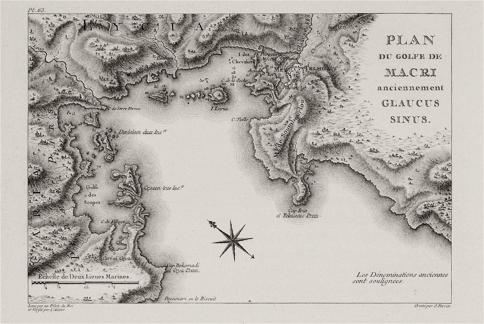 Plan du golfe de Macri anciennement Glaucus Sinus - Choiseul-gouffier Gabriel Florent Auguste De - 1782