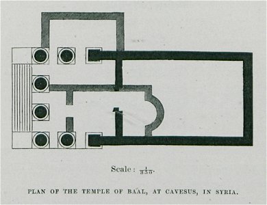 Plan of the Temple of Baal, at Cavesus, in Syria - Texier Charles - 1864