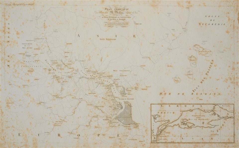 Plan indicatif des points d'où M Melling a dessiné les vues - Melling Antoine Ignace - 1819
