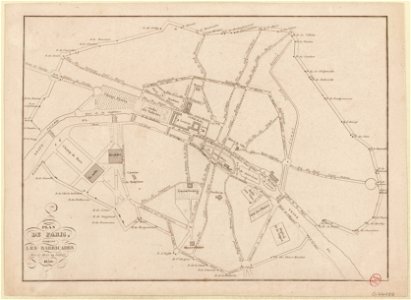 Plan de Paris, indiquant les barricades des 27, 28 et 29 juillet 1830 - Paris Musées