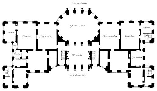 Plan of Vaux-le-Vicomte - Harris 2005 p249