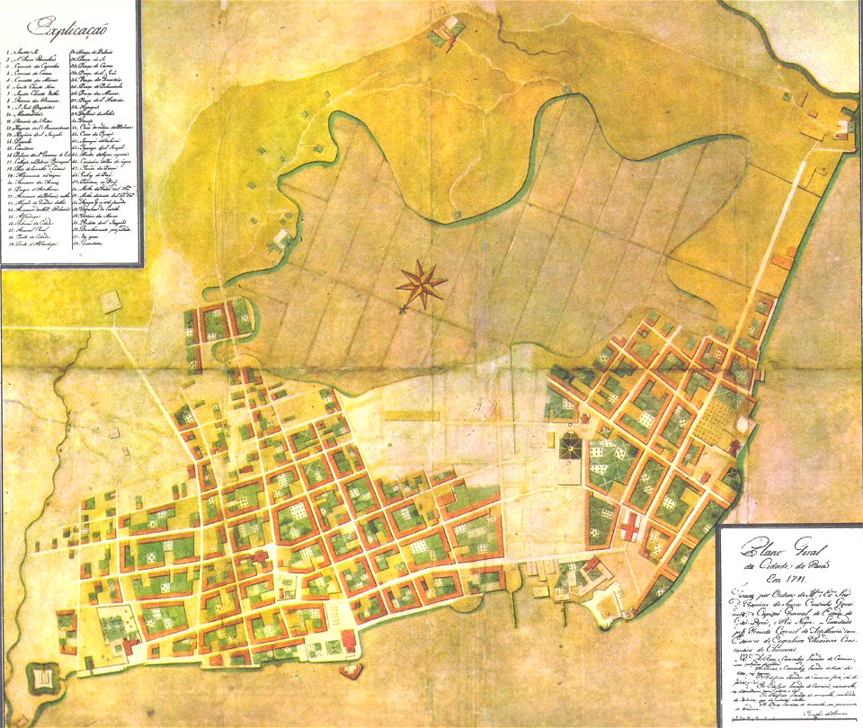 Planta Geral da cidade de Belém, 1791