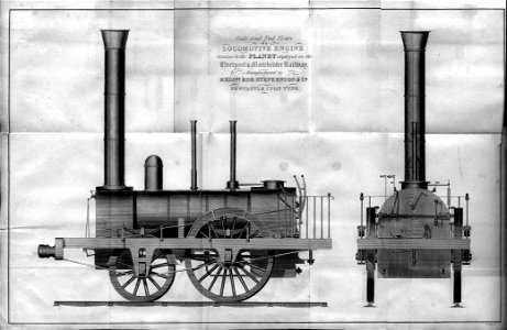 Planet locomotive engraving by William Miller after J Kindar