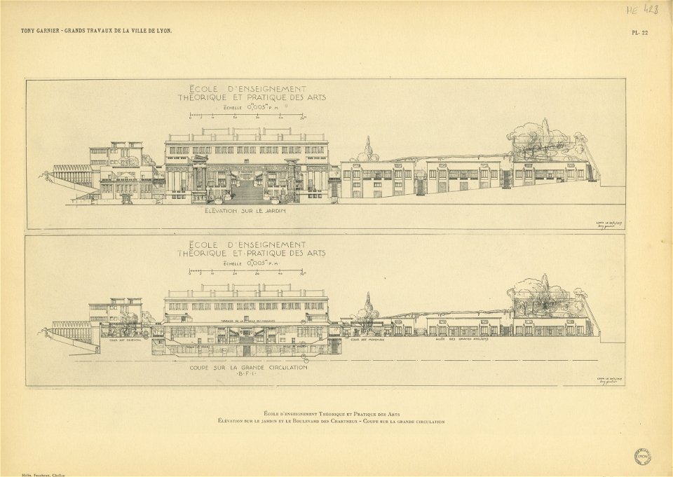 Planche 22. — Ecole d'enseignement théorique et pratique des arts