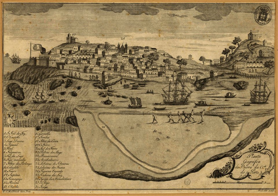 Planta geográfica da barra da cidade do Porto 1789 (2) - Free Stock ...