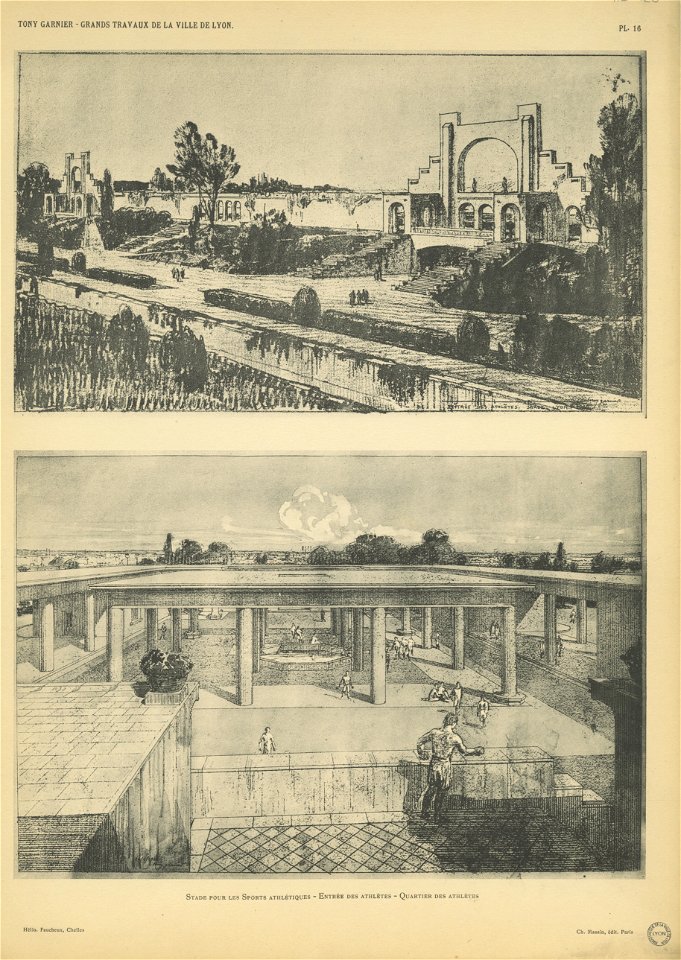 Planche 16. — Stade pour les sports athlétiques