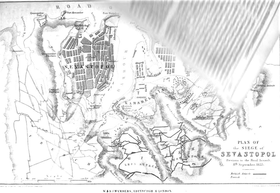 Plan of the Siege of Sevastopol. George Dodd. Pictorial history of the Russian war 1854-5-6