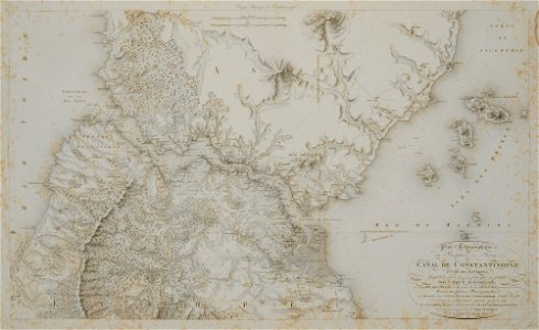 Plan topographique du Bosphore de Thrace ou canal de Constantinople et de ses environs - Melling Antoine Ignace - 1819