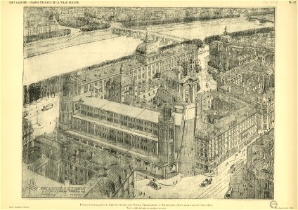 Planche 47. — Projet d’installation d’un service central des postes, télégraphes et téléphones à Lyon