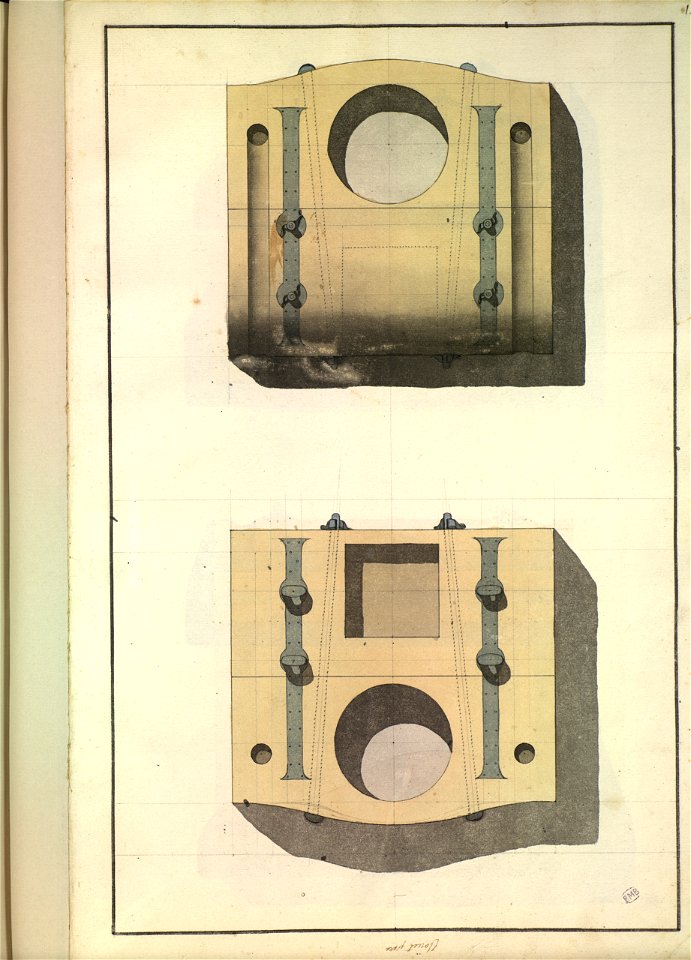 Plans d'éléments de mâture XVIIIè siècle 4